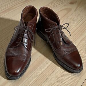 Johnston & Murphy Cellini Cap-Toe Ankle Boots Mens Size US 8 M Brown Gently Worn